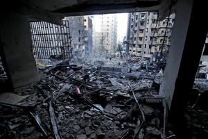 LIBANO-BEIRUT-ATAQUE AEREO-SECUELAS