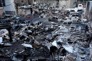 LIBANO-BEIRUT-ATAQUE AEREO-SECUELAS