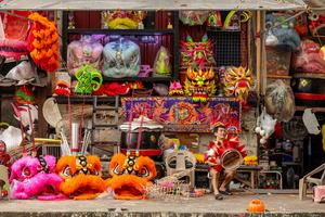 FILIPINAS-MANILA-AÑO NUEVO CHINO-TRAJE-ARTESANO