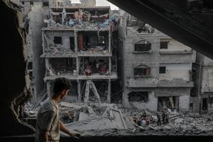 MEDIO ORIENTE-CIUDAD DE GAZA-ATAQUE AEREO