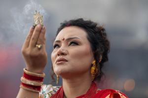 NEPAL-KATMANDU-FETIVAL TEEJ