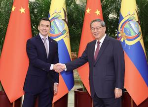 CHINA-BEIJING-LI QIANG-PRESIDENTE DE ECUADOR-REUNION