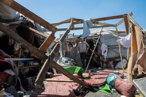 MEDIO ORIENTE-CIUDAD DE GAZA-ATAQUE CON DRON