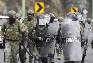 ECUADOR-SAN MIGUEL DEL COMUN-PARO NACIONAL-ENFRENTAMIENTO