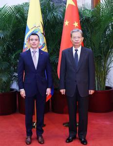 CHINA-BEIJING-ZHAO LEJI-PRESIDENTE DE ECUADOR-REUNION