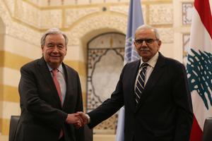 LIBANO-BEIRUT-ONU-ANTONIO GUTERRES-VISITA