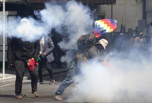 BOLIVIA-LA PAZ-BLOQUEOS-ENFRENTAMIENTOS