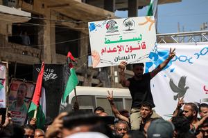 MEDIO ORIENTE-GAZA-DIA DEL PRISIONERO-MANIFESTACION