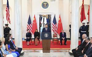 EEUU-CHINA-XI JINPING-VISITA DE ESTADO-TRUMP-CEREMONIA DE BIENVENIDA