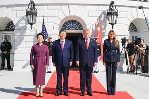 EEUU-CHINA-XI JINPING-VISITA DE ESTADO-TRUMP-CHARLA TOMANDO EL TE