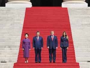EEUU-CHINA-XI JINPING-VISITA DE ESTADO-TRUMP-CHARLA TOMANDO EL TE