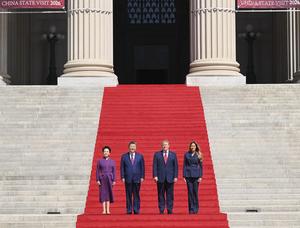 EEUU-CHINA-XI JINPING-VISITA DE ESTADO-TRUMP-CHARLA TOMANDO EL TE