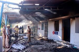 INDIA-TAMIL NADU-FABRICA DE FUEGOS ARTIFICIALES-EXPLOSION