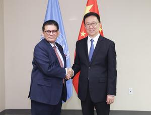 ONU-CHINA-HAN ZHENG-PRESIDENTE DE LA AGNU-REUNION