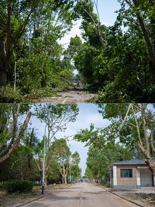 CHINA-HUBEI-HUANGGANG-TORMENTAS ELECTRICAS Y VENDAVALES-RECUPERACION