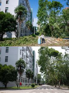 CHINA-HUBEI-HUANGGANG-TORMENTAS ELECTRICAS Y VENDAVALES-RECUPERACION