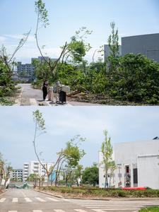 CHINA-HUBEI-HUANGGANG-TORMENTAS ELECTRICAS Y VENDAVALES-RECUPERACION