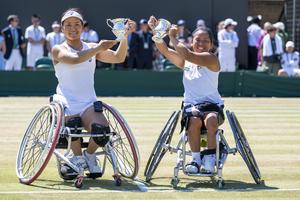 REINO UNIDO-LONDRES-TENIS EN SILLA DE RUEDAS-WIMBLEDON-DOBLES FEMENINOS-FINAL
