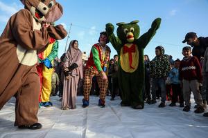 MEDIO ORIENTE-CIUDAD DE GAZA-EID AL-FITR-CELEBRACION