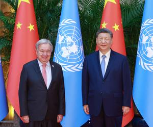 CHINA-SHANGHAI-XI JINPING-JEFE DE LA ONU-REUNION