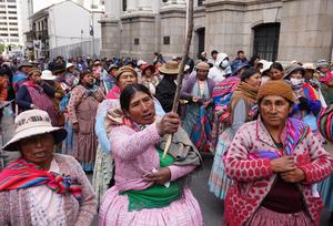 BOLIVIA-LA PAZ-BLOQUEOS-ENFRENTAMIENTOS