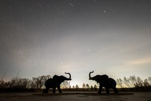 CHINA-HEILONGJIANG-LLUVIA DE METEOROS LIRIDAS