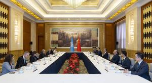 CHINA-SHANGHAI-WANG YI-JEFE DE LA ONU-REUNION