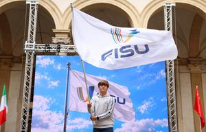 ITALIA-TURIN-FISU-UNIVERSIADA DE INVIERNO DE CHANGCHUN 2027-CEREMONIA DE RECOLECCION DE LA LLAMA