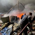 LIBANO-BEIRUT-ATAQUE AEREO-INCENDIO