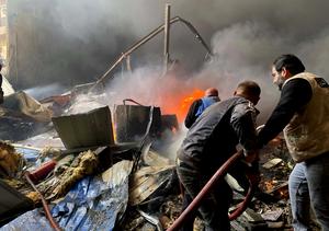 LIBANO-BEIRUT-ATAQUE AEREO-INCENDIO