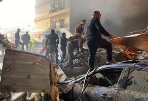 LIBANO-BEIRUT-ATAQUE AEREO-INCENDIO