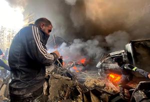 LIBANO-BEIRUT-ATAQUE AEREO-INCENDIO