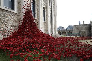 REINO UNIDO-LONDRES-AMAPOLAS DE CERAMICA-SEGUNDA GUERRA MUNDIAL-80 ANIVERSARIO