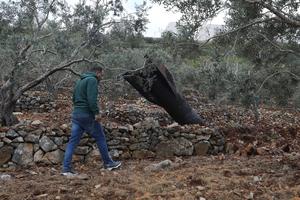 MEDIO ORIENTE-CISJORDANIA-SALFIT-RESTOS DE UN MISIL