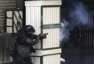 BOLIVIA-LA PAZ-BLOQUEOS-ENFRENTAMIENTOS