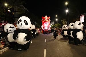 SUDAFRICA-CIUDAD DEL CABO-CARNAVAL-ELEMENTOS CULTURALES CHINOS