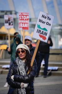 CANADA-VANCOUVER-PROTESTA-ATAQUES DE EEUU E ISRAEL SOBRE IRAN
