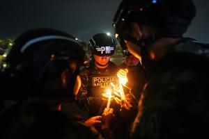 COLOMBIA-BOGOTA-ACCIDENTE-AVION MILITAR-HOMENAJE