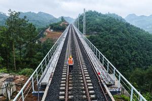 CHINA-GUIZHOU-FERROCARRIL DE WENGMA-EXTENSION-COLOCACION DE VIAS-FINALIZACION