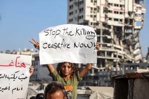 MEDIO ORIENTE-CIUDAD DE GAZA-PROTESTA