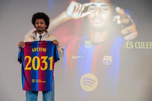 ESPAÑA-BARCELONA-FUTBOL-FC BARCELONA-NUEVO JUGADOR-KARIM ADEYEMI