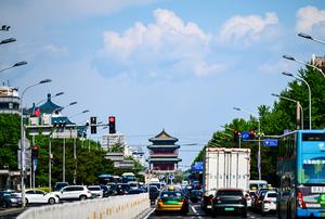 CHINA-BEIJING-CIELO AZUL-PAISAJE