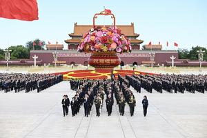 CHINA-BEIJING-DIA DE LOS MARTIRES-PRESENTACION DE OFRENDAS FLORALES-CEREMONIA
