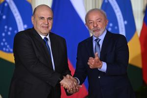 BRASIL-BRASILIA-RUSIA-LULA DA SILVA-MISHUSTIN-REUNION