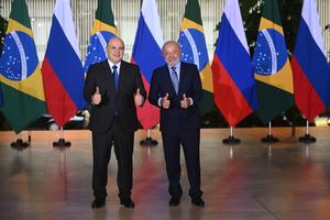 BRASIL-BRASILIA-RUSIA-LULA DA SILVA-MISHUSTIN-REUNION