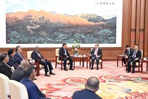 CHINA-BEIJING-WANG YI-LIDERES POLITICOS DE PAISES INSULARES DEL PACIFICO-REUNION