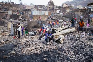 REPUBLICA DEMOCRATICA DEL CONGO-BUKAVU-INCENDIO-SECUELAS