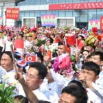 RPDC-PYONGYANG-CHINA-XI JINPING-KIM JONG UN-GRAN CEREMONIA DE DESPEDIDA