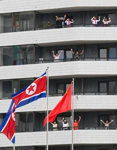 RPDC-PYONGYANG-CHINA-XI JINPING-KIM JONG UN-GRAN CEREMONIA DE DESPEDIDA