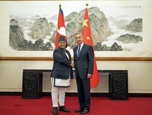 CHINA-BEIJING-WANG YI-MINISTRO DE RELACIONES EXTERIORES DE NEPAL-CONVERSACIONES